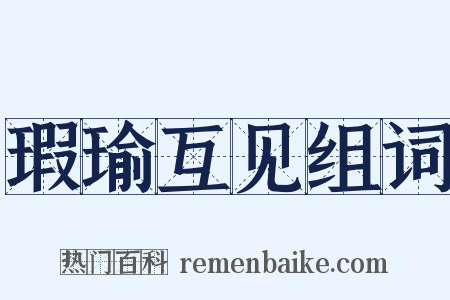 瑕瑜互见组词是什么意思的图片